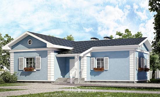 090-004-П Проект одноэтажного дома, классический домик из поризованных блоков Саяногорск | Проекты домов от House Expert