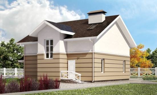 155-009-П Проект двухэтажного дома мансардой, доступный дом из бризолита Абакан | Проекты домов от House Expert