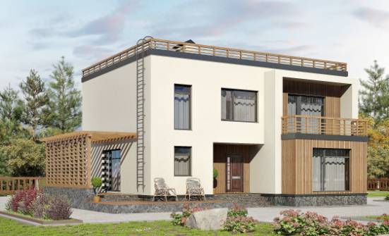 215-002-Л Проект двухэтажного дома, просторный дом из пеноблока Абакан | Проекты домов от House Expert