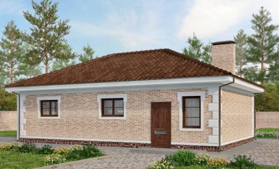 070-005-П Проект гаража из кирпича Саяногорск | Проекты одноэтажных домов от House Expert