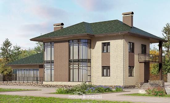 305-003-П Проект двухэтажного дома, современный домик из бризолита Абакан | Проекты домов от House Expert