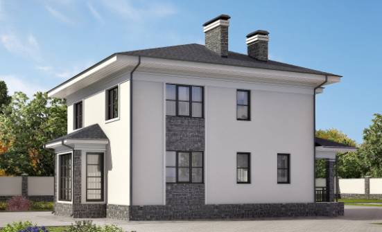 155-011-П Проект двухэтажного дома, красивый коттедж из поризованных блоков Абакан | Проекты домов от House Expert