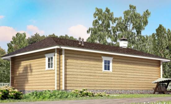 095-001-Л Проект одноэтажного дома, компактный домик из дерева Абакан | Проекты домов от House Expert