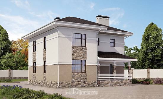 150-014-П Проект двухэтажного дома, бюджетный коттедж из газосиликатных блоков Абакан | Проекты домов от House Expert