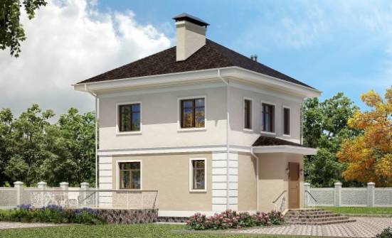090-003-Л Проект двухэтажного дома, экономичный дом из поризованных блоков Саяногорск | Проекты домов от House Expert