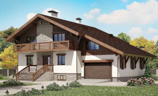 420-001-П Проект трехэтажного дома мансардный этаж и гаражом, уютный дом из кирпича Саяногорск | Проекты домов от House Expert