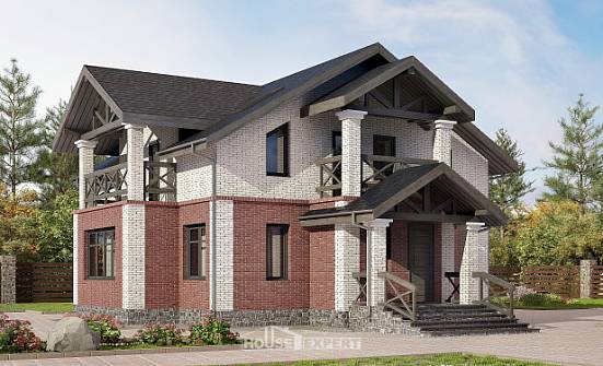 160-014-Л Проект двухэтажного дома, недорогой коттедж из арболита Абакан | Проекты домов от House Expert