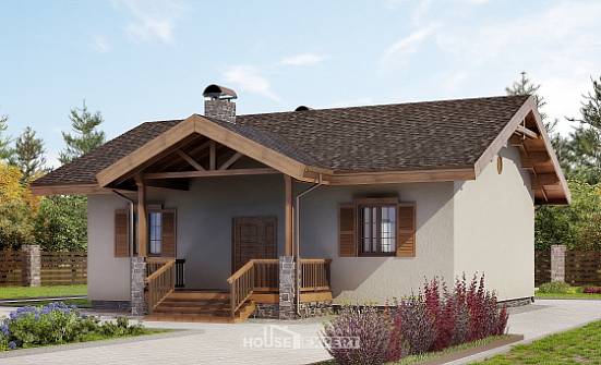 090-002-Л Проект одноэтажного дома, недорогой домик из кирпича Саяногорск | Проекты домов от House Expert