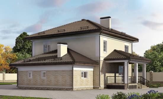 220-007-П Проект двухэтажного дома, гараж, классический коттедж из кирпича Саяногорск | Проекты домов от House Expert