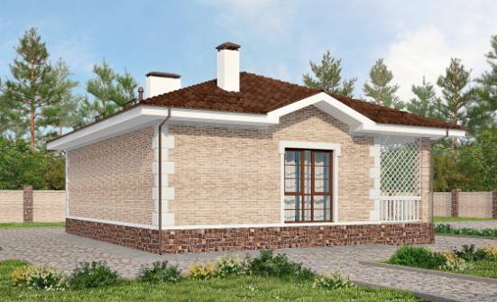 065-002-П Проект бани из кирпича Саяногорск | Проекты одноэтажных домов от House Expert