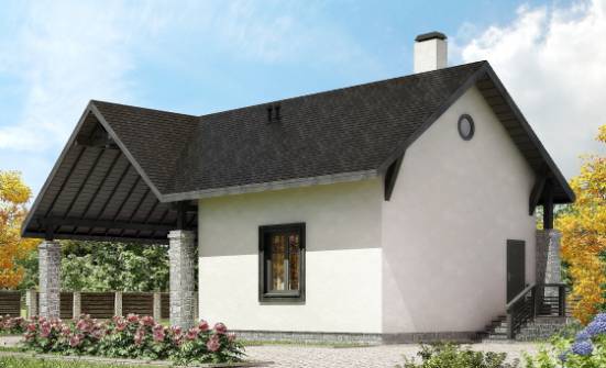 060-001-П Проект двухэтажного дома с мансардой, гараж, экономичный дом из арболита Абакан | Проекты домов от House Expert