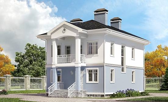 120-001-П Проект двухэтажного дома, современный коттедж из пеноблока Саяногорск | Проекты домов от House Expert