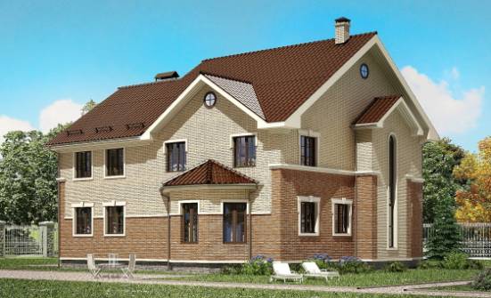 300-004-Л Проект двухэтажного дома, огромный коттедж из бризолита Абакан | Проекты домов от House Expert