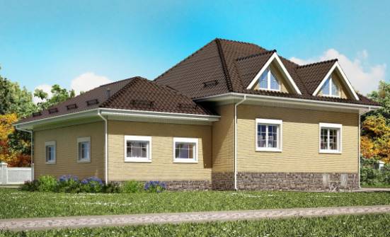 400-001-П Проект трехэтажного дома с мансардой, гараж, классический загородный дом из керамзитобетонных блоков Абакан | Проекты домов от House Expert