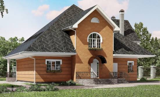 310-001-П Проект двухэтажного дома с мансардой, уютный загородный дом из теплоблока Абакан | Проекты домов от House Expert