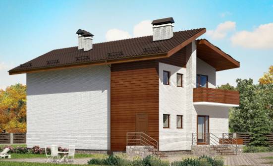 180-009-П Проект двухэтажного дома с мансардой, средний дом из кирпича Абакан | Проекты домов от House Expert