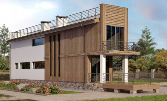100-003-Л Проект двухэтажного дома, уютный дом из пеноблока Абакан | Проекты домов от House Expert