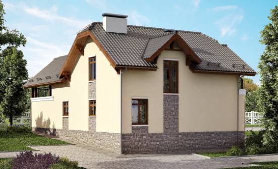255-003-П Проект трехэтажного дома мансардный этаж, гараж, классический дом из бризолита Саяногорск | Проекты домов от House Expert