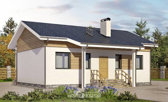080-004-П Проект одноэтажного дома, маленький домик из арболита Абакан | Проекты домов от House Expert