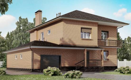 245-003-Л Проект двухэтажного дома, гараж, средний загородный дом из кирпича Абакан | Проекты домов от House Expert
