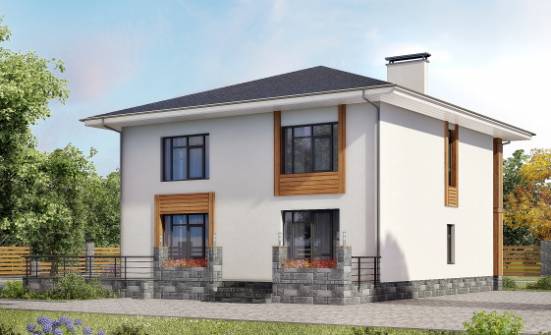 180-015-П Проект двухэтажного дома, бюджетный домик из пеноблока Абакан | Проекты домов от House Expert
