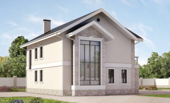 170-008-Л Проект двухэтажного дома, бюджетный коттедж из теплоблока Саяногорск | Проекты домов от House Expert