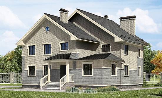 300-004-П Проект двухэтажного дома, классический коттедж из бризолита Абакан | Проекты домов от House Expert