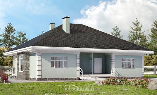 135-003-Л Проект одноэтажного дома, небольшой домик из арболита Саяногорск | Проекты домов от House Expert