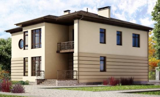 300-006-П Проект двухэтажного дома и гаражом, большой дом из кирпича Абакан | Проекты домов от House Expert