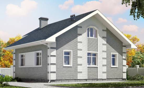 115-001-Л Проект двухэтажного дома мансардой, красивый домик из пеноблока Саяногорск | Проекты домов от House Expert