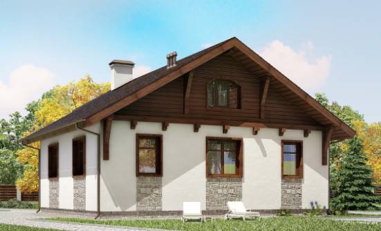 080-002-Л Проект одноэтажного дома, махонький коттедж из теплоблока Саяногорск | Проекты домов от House Expert