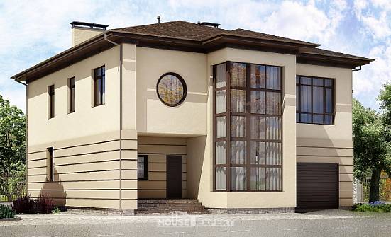 300-006-П Проект двухэтажного дома и гаражом, большой дом из кирпича Абакан | Проекты домов от House Expert