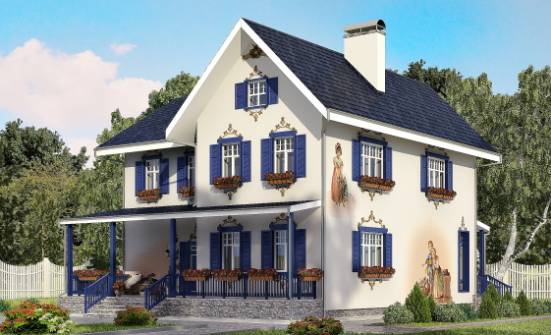 180-003-П Проект двухэтажного дома, недорогой коттедж из кирпича Саяногорск | Проекты домов от House Expert
