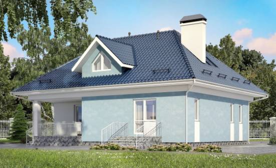 200-002-П Проект двухэтажного дома с мансардой, простой загородный дом из блока Абакан | Проекты домов от House Expert
