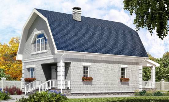 130-005-П Проект двухэтажного дома с мансардой, красивый загородный дом из арболита Абакан | Проекты домов от House Expert