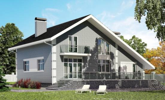 190-006-Л Проект двухэтажного дома мансардный этаж и гаражом, уютный домик из арболита Саяногорск | Проекты домов от House Expert