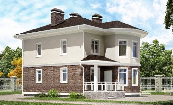 120-001-Л Проект трехэтажного дома, компактный домик из газосиликатных блоков Абакан | Проекты домов от House Expert