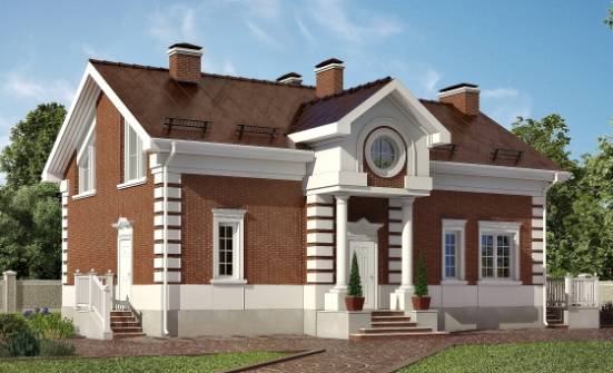 160-009-П Проект двухэтажного дома мансардой, красивый дом из поризованных блоков Саяногорск | Проекты домов от House Expert