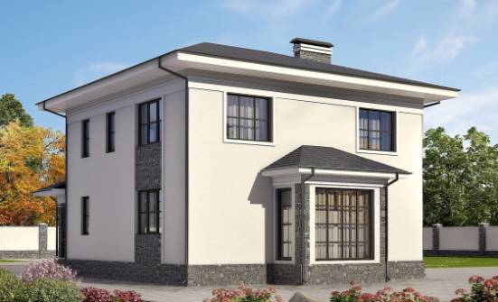 155-011-П Проект двухэтажного дома, красивый коттедж из поризованных блоков Абакан | Проекты домов от House Expert