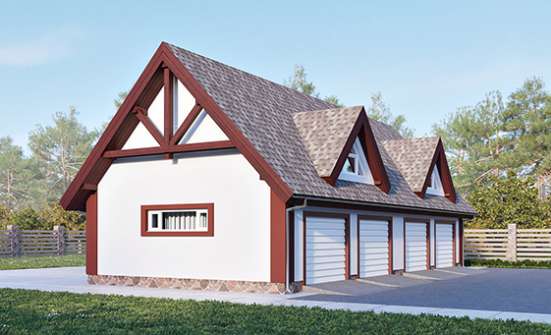 145-002-Л Проект гаража из бризолита Саяногорск | Проекты домов от House Expert