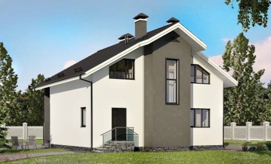 150-005-Л Проект двухэтажного дома мансардой, красивый загородный дом из керамзитобетонных блоков Абакан | Проекты домов от House Expert