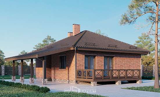 070-006-Л Проект одноэтажного дома, простой загородный дом из газобетона Абакан | Проекты домов от House Expert