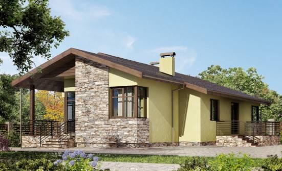 130-007-Л Проект одноэтажного дома, доступный загородный дом из бризолита Абакан | Проекты одноэтажных домов от House Expert