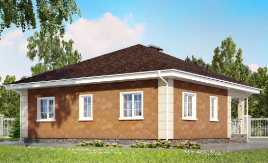 100-001-Л Проект одноэтажного дома, современный загородный дом из газосиликатных блоков Абакан | Проекты домов от House Expert