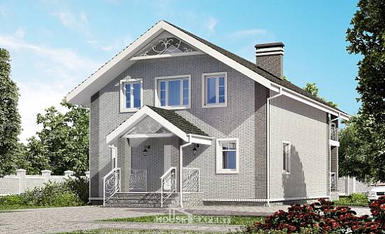 150-007-П Проект двухэтажного дома мансардный этаж, недорогой загородный дом из арболита Абакан | Проекты домов от House Expert