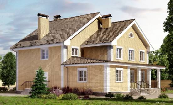 320-003-Л Проект двухэтажного дома, просторный загородный дом из арболита Саяногорск | Проекты домов от House Expert