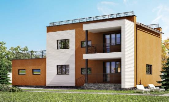180-012-П Проект двухэтажного дома, гараж, простой дом из кирпича Саяногорск | Проекты домов от House Expert