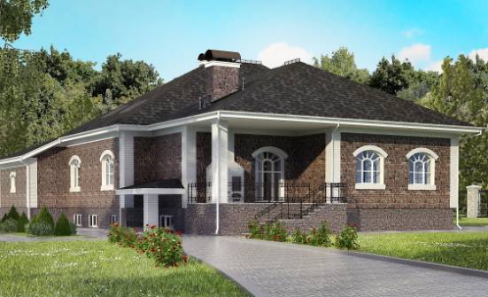 490-001-П Проект трехэтажного дома мансардой, гараж, уютный коттедж из кирпича Саяногорск | Проекты домов от House Expert