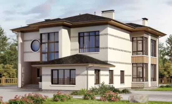 345-001-П Проект двухэтажного дома, классический загородный дом из пеноблока Саяногорск | Проекты домов от House Expert