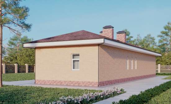 110-006-Л Проект бани из пеноблока Саяногорск | Проекты одноэтажных домов от House Expert